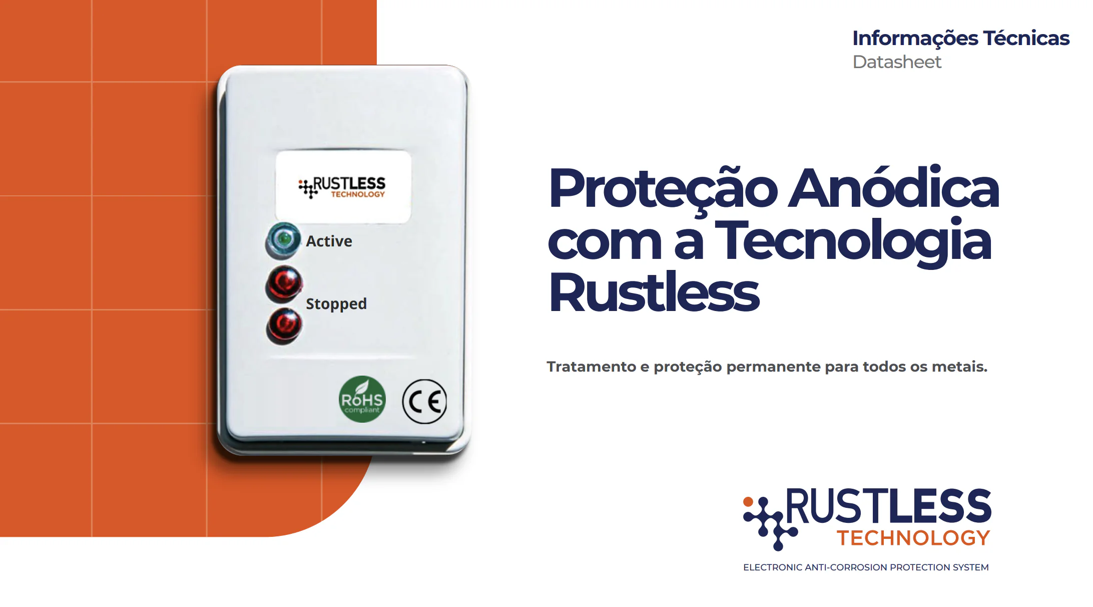 Capa do Datasheet da Central e Módulos Rustless